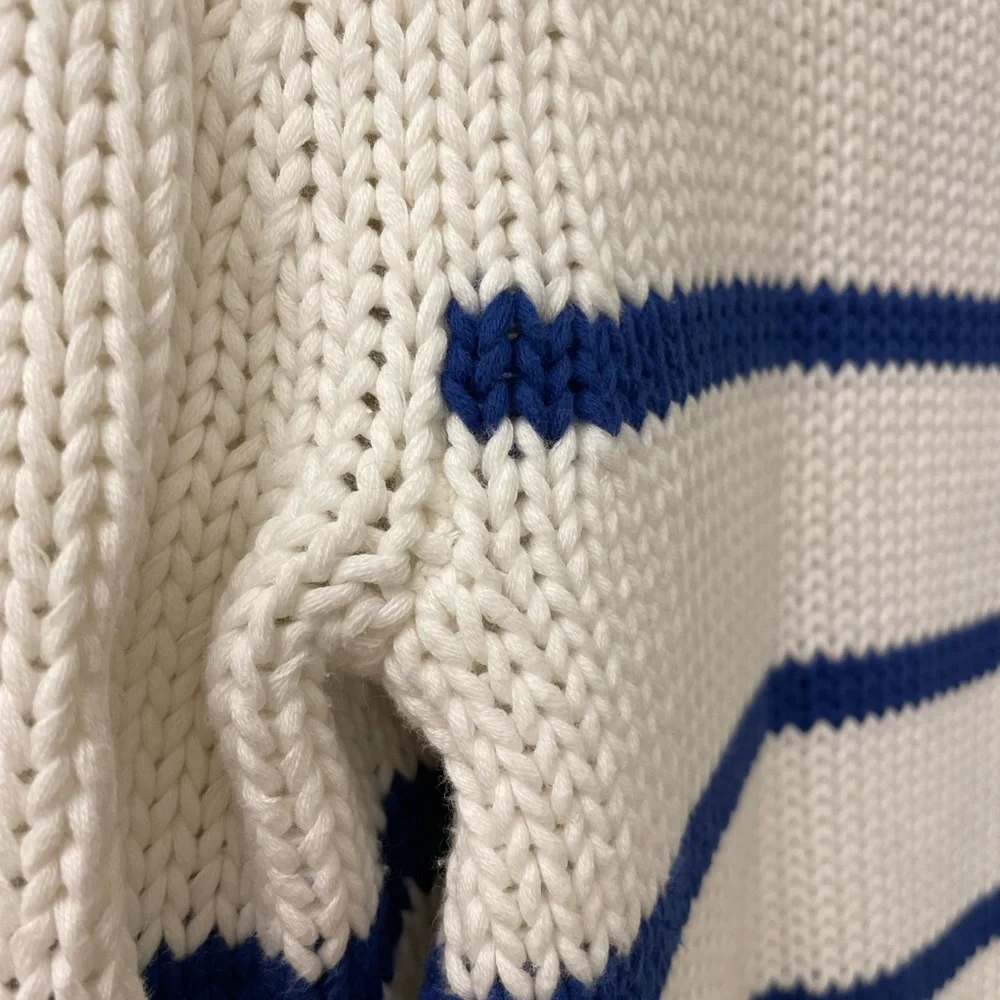 La Ligne White and Blue Striped Sweater - Picture 9 of 12